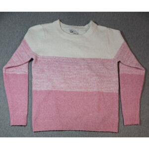 Cupcakes and Cashmere Ladies sweater Sz XS Pink white fuzzy soft